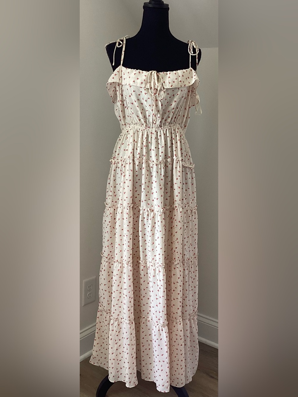 Line + Dot Carrie Dress NWT Prairie Floral Maxi Coquette Cottagecore Size Med